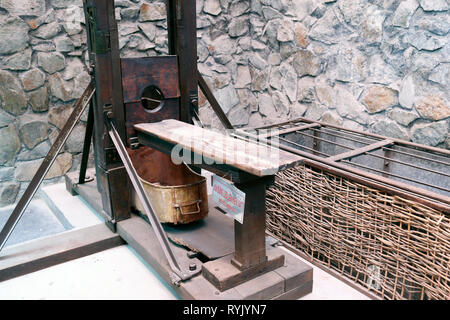 Guillotine française, Musée de la guerre. Ho Chi Minh Ville. Le Vietnam. Banque D'Images