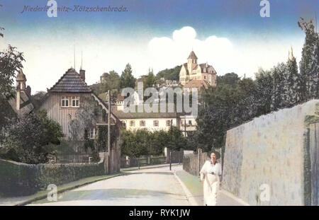 Sektkellerei Bussard, Niederlößnitz (Radebeul), Meyerburg, Les Femmes de l'Allemagne dans l'art, 1913, Landkreis Meißen, Winzerhaus Obere Bergstraße (63), Radebeul, Radebeul, Kötzschenbroda Niederlößnitz Banque D'Images