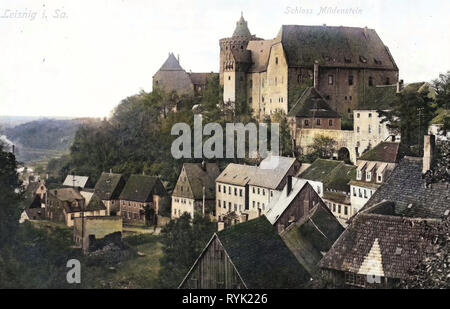 Burg Mildenstein, bâtiments à Leisnig, 1913, Landkreis Mittelsachsen, Leisnig, Schloß Mildenstein, Allemagne Banque D'Images