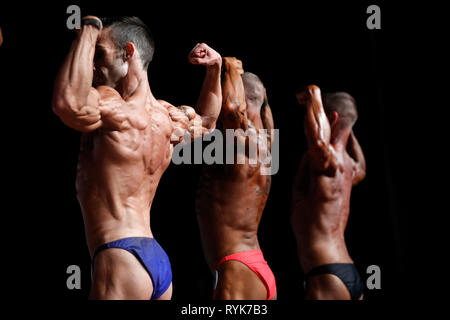 Candidats à la condition physique et culturisme championnat. La France. Banque D'Images