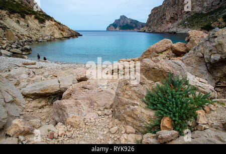 Cala Boquer près de Pollensa, Majorque, Espagne. Banque D'Images