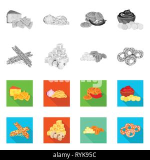 Cracker,oignon,snack,de,1900,le maïs,bretzel,apéritif,roulement,champignons,cookies,bois,soft, fromage, FRY,le poivre,le ketchup,pain,sésame,German,,lactique crisp,rouge,chanterelle,texture,doux,sauce chili,boulangerie,croûton,goût seasonin,,ingrédient organique,,,produit,craquant,party,arôme,cuisine,set,icône,,illustration,collection,isolé,design,graphisme,élément vecteur vecteurs,signer , Illustration de Vecteur