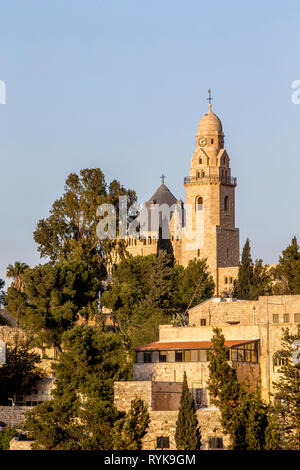 Jérusalem, autour de l'abbaye de la Dormition sur le mont Sion, Israël. Banque D'Images