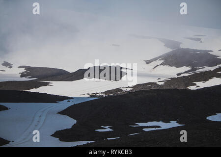 Plaques de neige dans les hautes terres d'Islande background Banque D'Images