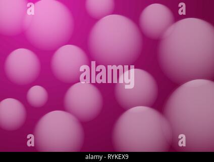 Ballons, balles et bulles, floue sur fond rose, vector illustration Illustration de Vecteur