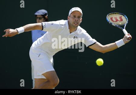 GILLES MULLER, le Luxembourg, le tournoi de Wimbledon 2017, 2017 Banque D'Images