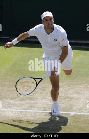 GILLES MULLER, le Luxembourg, le tournoi de Wimbledon 2017, 2017 Banque D'Images