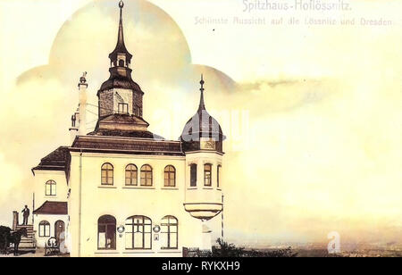 Spitzhaus, calèches en Allemagne, 1902, Landkreis Meißen, Oberlößnitz Banque D'Images