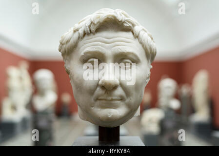 Copenhague. Le Danemark. Buste de Pompée le Grand. Ny Carlsberg Glyptotek. Gnaeus Pompeius Magnus 106 BCE BCE-48, homme d'état et l'armée romaine Banque D'Images