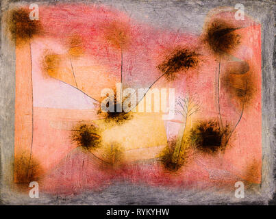 L'art abstrait, les plantes vivaces, et Paul Klee, peinture, 1934 Banque D'Images