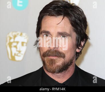 72e ee British Academy Film Awards (BAFTAs) - Arrivées avec : Christian Bale Où : London, Royaume-Uni Quand : 10 février 2019 Source : WENN.com Banque D'Images