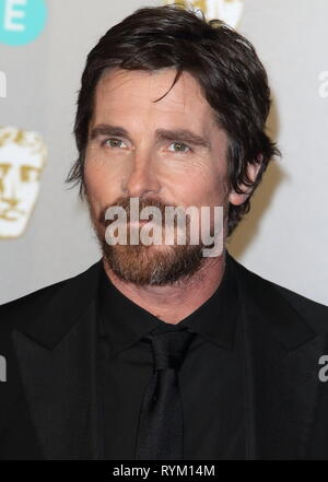 72e ee British Academy Film Awards (BAFTAs) - Arrivées avec : Christian Bale Où : London, Royaume-Uni Quand : 10 février 2019 Source : WENN.com Banque D'Images