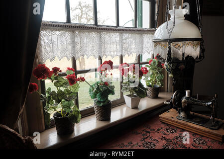 Intérieur du moulin maison - Hollande du Sud - groupe de 19 moulins à vent monumental - Molens de Kinderdijk Pays-Bas Banque D'Images