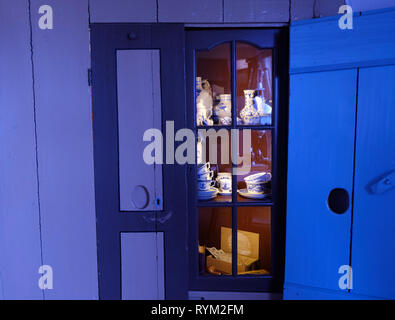 Intérieur du moulin maison - Hollande du Sud - groupe de 19 moulins à vent monumental - Molens de Kinderdijk Banque D'Images