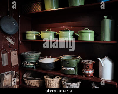 Intérieur du moulin maison - Hollande du Sud - groupe de 19 moulins à vent monumental - Molens de Kinderdijk Banque D'Images