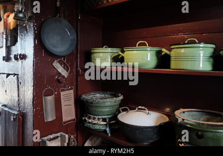 Intérieur du moulin maison - Hollande du Sud - groupe de 19 moulins à vent monumental - Molens de Kinderdijk Banque D'Images