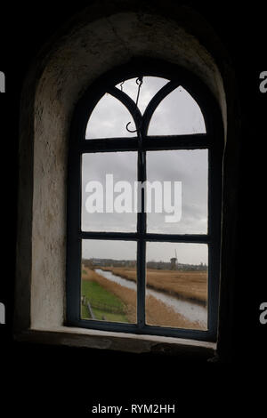 Intérieur du moulin maison - Hollande du Sud - groupe de 19 moulins à vent monumental - Molens de Kinderdijk Pays-Bas Banque D'Images