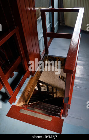 Intérieur du moulin maison - Hollande du Sud - groupe de 19 moulins à vent monumental - Molens de Kinderdijk Banque D'Images