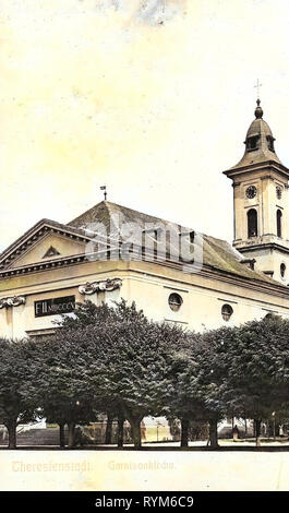 Les églises de garnison en République tchèque, les bâtiments de Terezín, 1903, Ústí nad Labem, Theresienstadt, Garnisonkirche Banque D'Images