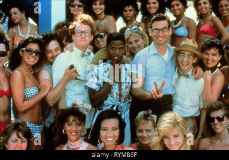 CASSESE,SCOTT,CARRADINE,BUSFIELD, LA REVANCHE DES NERDS II : NERDS IN PARADISE, 1987 Banque D'Images