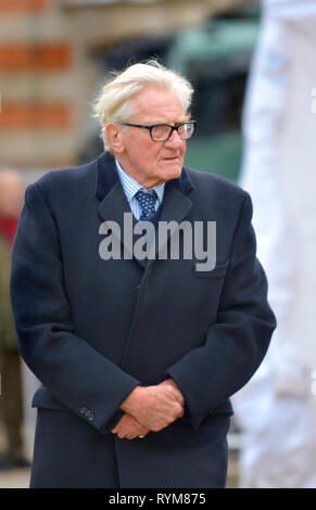 Michael Heseltine / Baron Heseltine (ancien député conservateur et vice-PM) sur College Green, Westminster, Mars 2019 Banque D'Images