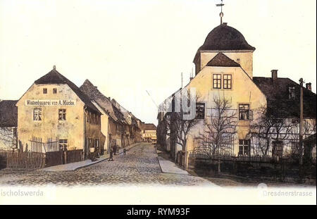 En 1903, 38 bâtiments, Landkreis Bautzen, Altötting, Dresdner Straße, Allemagne Banque D'Images