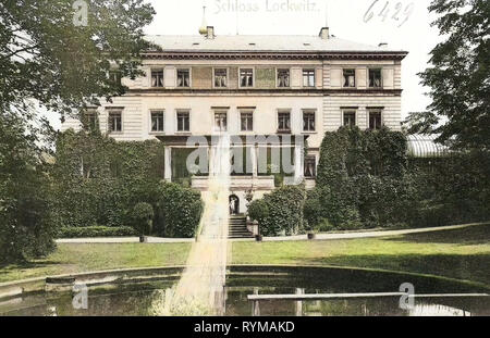 Schloss Lockwitz, fontaines à Dresde, 1905, Dresde, Lockwitz, Schloß, Allemagne Banque D'Images