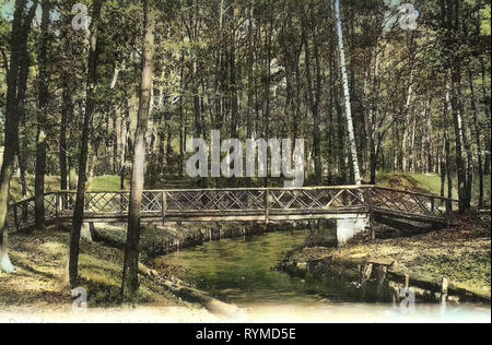 Des ponts Dans Dresden, Dresde Garnisonslazarett, jardins et parcs, forêts à Dresde en Saxe, Prießnitz (Elbe), 1906, Dresde, Garnisonslazarett Prießnitzbrücke,, Allemagne Banque D'Images