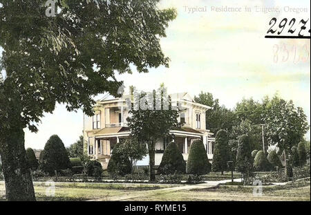 Bâtiments à Eugene, Oregon, 1906, Eugene, Oregon, typique résidence', États-Unis d'Amérique Banque D'Images