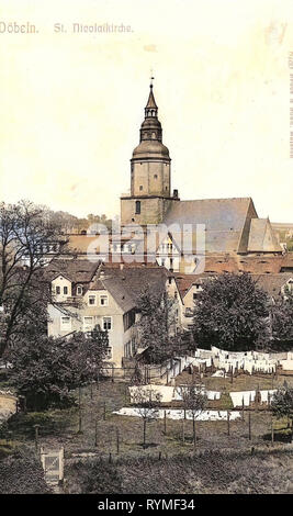 Églises à Döbeln, bâtiments à Döbeln, 1907, Landkreis Mittelsachsen, Döbeln, St. Nicolaikirche, Allemagne Banque D'Images