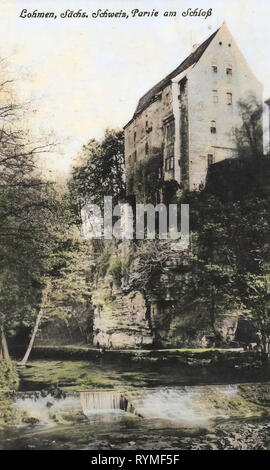 Schloss Lohmen, 1907, Landkreis Sächsische Schweiz-Osterzgebirge, Lohmen, Am Schloß, Allemagne Banque D'Images
