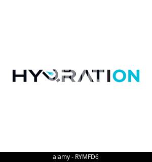 Logo vectoriel d'hydratation. Emblème de l'hydratation. Signe de l'eau Illustration de Vecteur