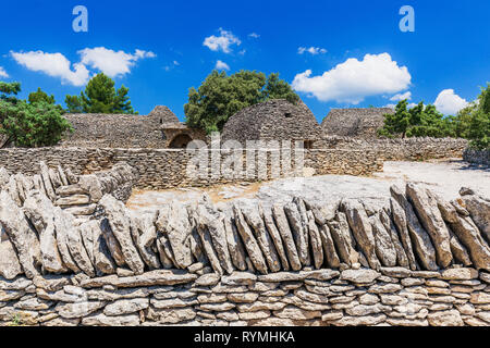 Provence, France. Village médiéval de bories. Banque D'Images
