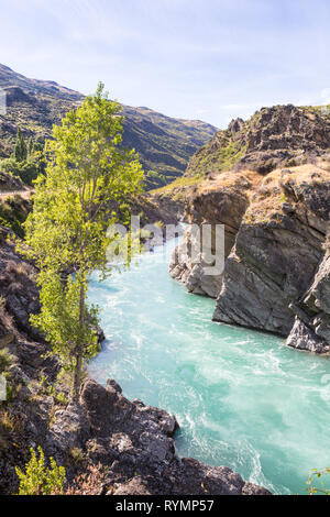 Kawarau Roaring Meg, Gorge, près de Cromwell, New Zealand. Banque D'Images