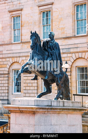 Statue de Wellington duc Édimbourg en Écosse au Royaume-Uni. Banque D'Images