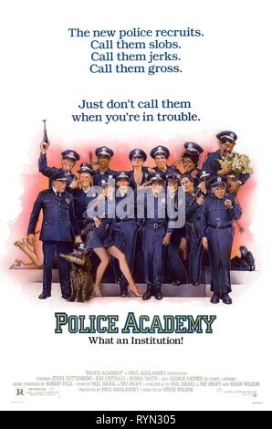 L'affiche de film, POLICE ACADEMY, 1984 Banque D'Images