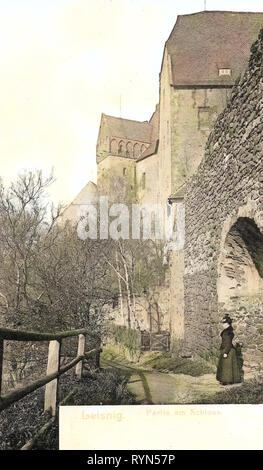 Burg Mildenstein, 1904, Landkreis Mittelsachsen, Leisnig, Am Schloß, Allemagne Banque D'Images