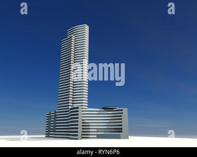 Palazzo Lombardia, Milan, Porta Nuova, gratte-ciel, la région de Lombardie, la place ville de Lombardie. L'Italie. Le rendu 3D Banque D'Images