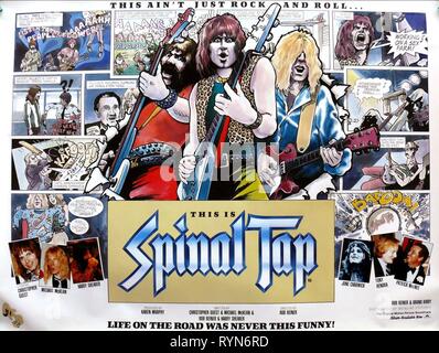 L'affiche de film, c'est SPINAL TAP, 1984 Banque D'Images