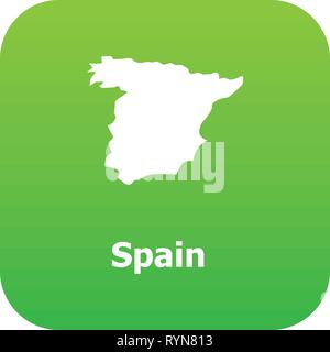 La carte d'Espagne, l'icône de style simple. Illustration de Vecteur
