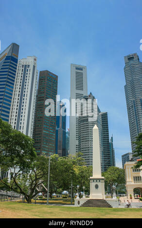 Obélisque de Dalhousie, Empress pelouse, Singapour Banque D'Images