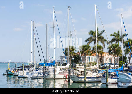 Floride Saint St. Lucie County, fort ft. Pierce,Indian River Water Lagoon,fort Pierce City Marina,voilier,voilier,voilier,navigation,loisirs,boatin Banque D'Images