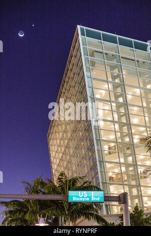 Miami Florida, Biscayne Boulevard, Adrienne Arsht Centre for the Performing Arts, métal, verre, Sanford et Dolores Ziff Ballet Opera House abrite la maison du cdm Banque D'Images