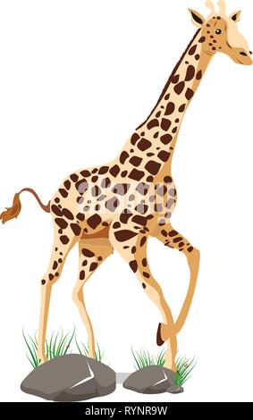 Vector Illustration Cartoon Animal Giraffe Illustration de Vecteur