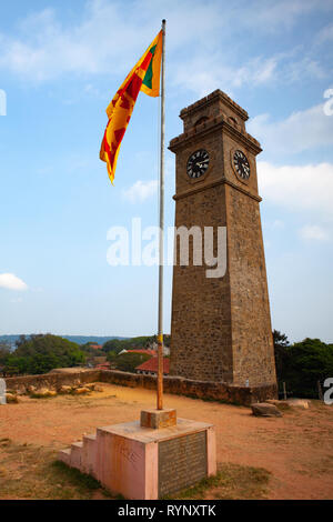 Galle, Sri Lanka - Janvier 29,2019 : Galle Fort dans la baie de Galle a été construit en premier lieu en 1588 par les Portugais, puis largement fortifiée par les Anglais Banque D'Images