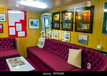 Les officiers et les Royal Marines mess des sergents, Royal Yacht Britannia, Port de Leith, Édimbourg, Écosse, Royaume-Uni Banque D'Images