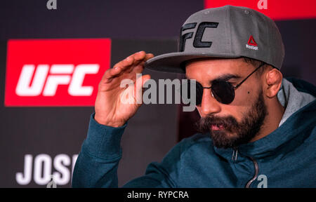 Londres, Royaume-Uni. 14Th Mar, 2019. Jose Quinonez (Mexique) - au cours de l'UFC UFC poids coq Fight Night 147 médias ultime Journée à Glaziers Hall, 9 cl de Montague, London, SE1 9DD, England le 14 mars 2019. Photo par Andy Rowland. Crédit : Andrew Rowland/Alamy Live News Banque D'Images