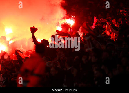 Londres, Royaume-Uni. 14Th Mar, 2019. Survenues durant la ronde de 16 deuxième étape entre Rennes et Arsenal à l'Emirates stadium, Londres, Angleterre le 14 mars 2019. Action Crédit : Foto Sport/Alamy Live News Banque D'Images