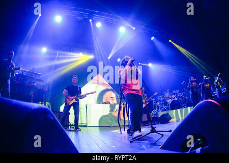 Turin, Italie, 14 mars 2019 l'étranger le plus important artiste reggae Alborosie effectue à Turin Crédit : Daniele Baldi/Alamy Live News Banque D'Images