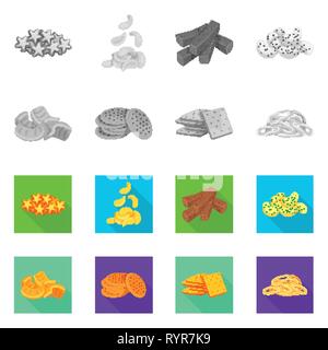 Cookie, livraison,croûtons,maïs,biscuit,oignon,pirate,pommes de terre,bois,pain,snack,star,texture,bol,fry, doux,salé,biscuits croquants,boulangerie,jaune,soupe,organiques,,bretzel,tube,croustillant,carre,crème,coupe,Oktoberfest,Bar,cuisine,alimentaire,croquant,boulangerie,saveur,produits,set,menu icône,,illustration,collection,isolé,design,graphisme,élément vecteur vecteurs,signer , Illustration de Vecteur